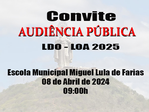 AUDIÊNCIA PÚBLICA LDO LOA 2025